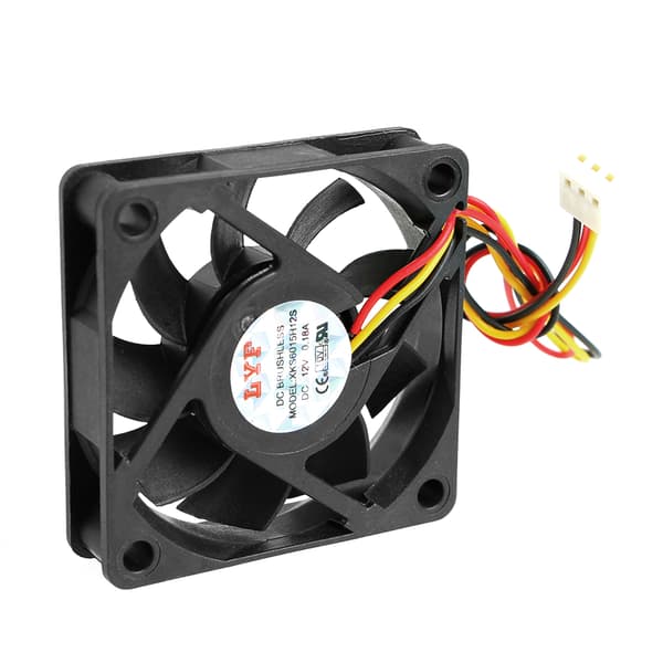 6 cm DC børsteløs ventilator 12V 0.18A 3 ledninger 3-benet højhastigheds serverkøling