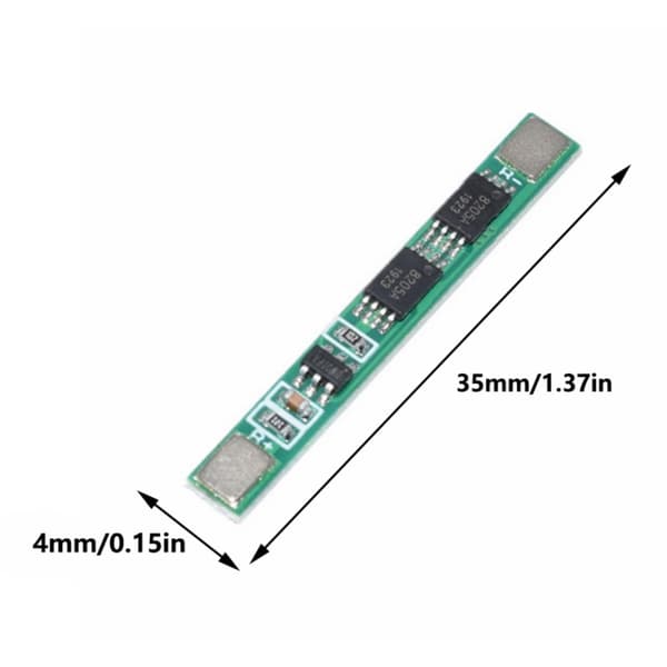 1S 3.7V 4A BMS-akunhallintakortti 18650-litiumkennoille