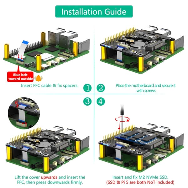 3 i 1 Combo M.2 NVME Till Pcie Adapter Stöder M.2 2230 2242 M Key NVME SSDs