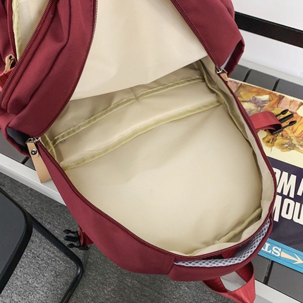 Skolryggsäck med stor kapacitet Nylon Laptopryggsäckar Mode skolväska Bokväska Casual Reseryggsäck för tonåringar Coffee