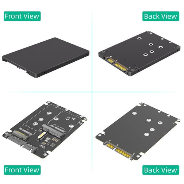 M.2 mSATA Adapter Konvertere M.2 til SATA3.0 6Gps Risers M.2 til 2.5inch Kort