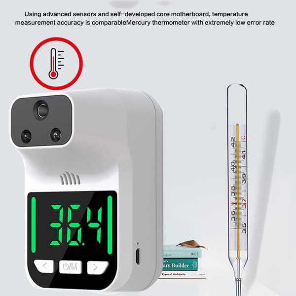 Digital infraröd termometer väggmonterad beröringsfri termometer med larm