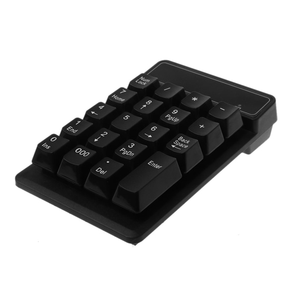 Litet trådlöst numeriskt tangentbord numeriskt tangentbord 19 tangenter med 2,4G USB mottagare för PC