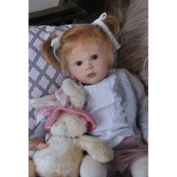 DIY Realistic Reborn Dolls Kit Lemmer Tyg Kropp Sova Baby Vinyl 24 tum Anpassad leksaksfigur för gemenskapsspel