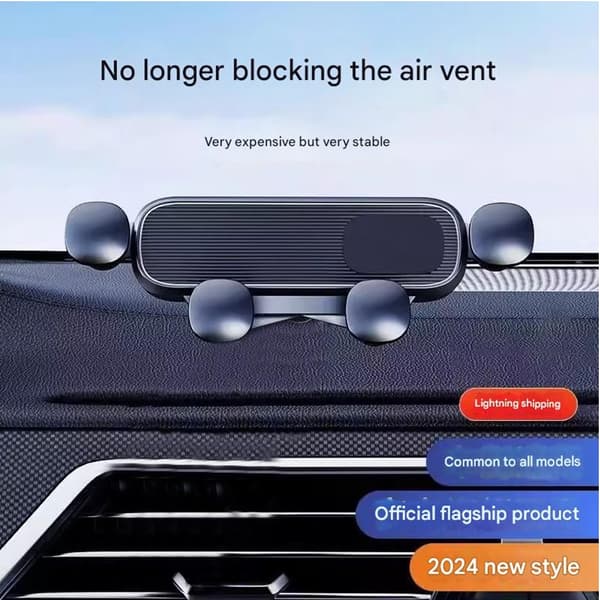 Telefonhållare för bilventil 360° rotation justerbar design som inte blockerar luftflödet 2#