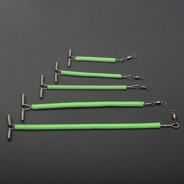 20st rostfria fiskedrag Linjeledare spår Lysande fiskeriggar med rullande svängar 3-vägs set 12cm
