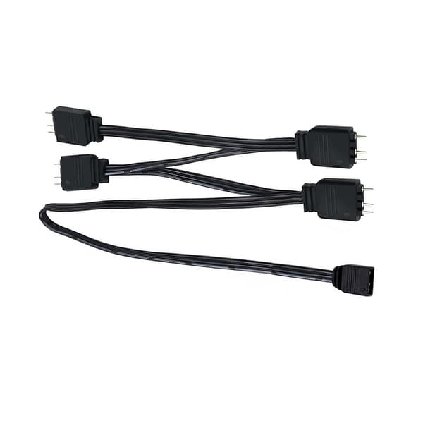 ARGB Splitterkabel 5V 1 hun til 4 han 3-pin ARGB forlængerkabel til PC