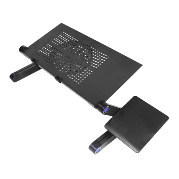 Justerbart foldbart aluminium laptopbord skrivebordsstativholder med køleventilator musemåtte til bærbar pc