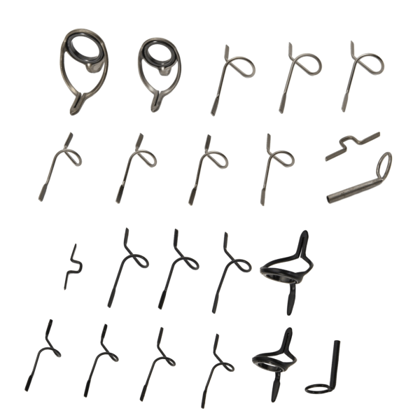 11 stycken flugspöguide set fiskespets reparationssats hård orm guide spets krok kast spö guide fiske reparation kit Gun Color