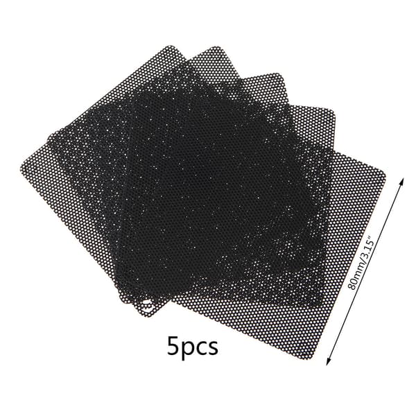80 mm dammfilter för datorfläkt [5-pack] PC-fläktram dammnät