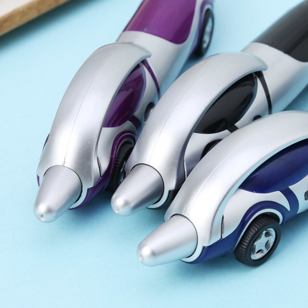Rolig nyhet design racingbil formad kulspetspenna kontor barn barn leksak gåva