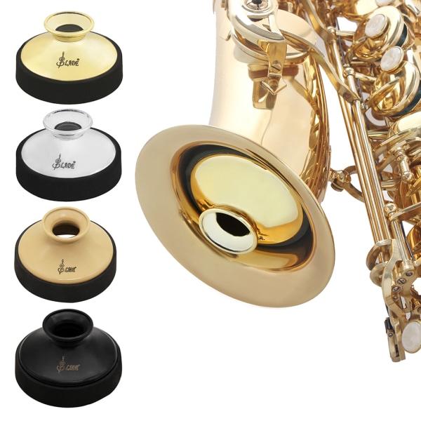 Altsaxofonljuddämpare Lätt musikinstrument ABS Mute-dämpare för nybörjare Nybörjare Musikutrustning Övning Gold