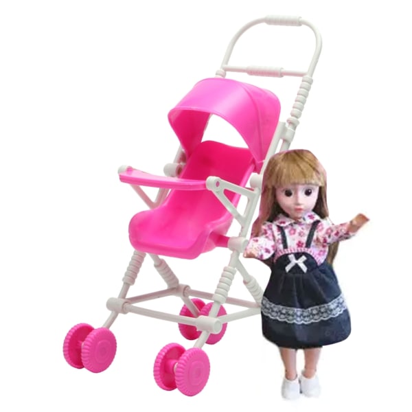 Barnvagnsmöbler Barnvagnsvagn Dollhouse Dekorationsleksaker för 6-8 år gamla barn låtsas leka Förbättra Intelligenci
