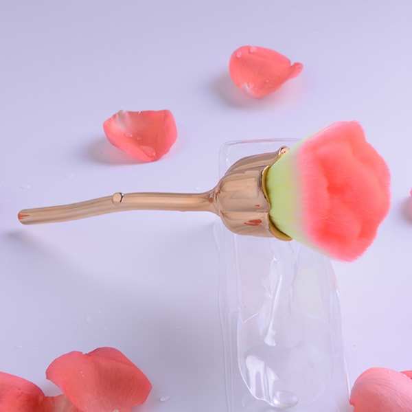 Rose Shape Gel Nail Art Dammborstar Blusher Ansiktspulverborstar Mode Skönhetsverktyg Tillbehör för manikyr D