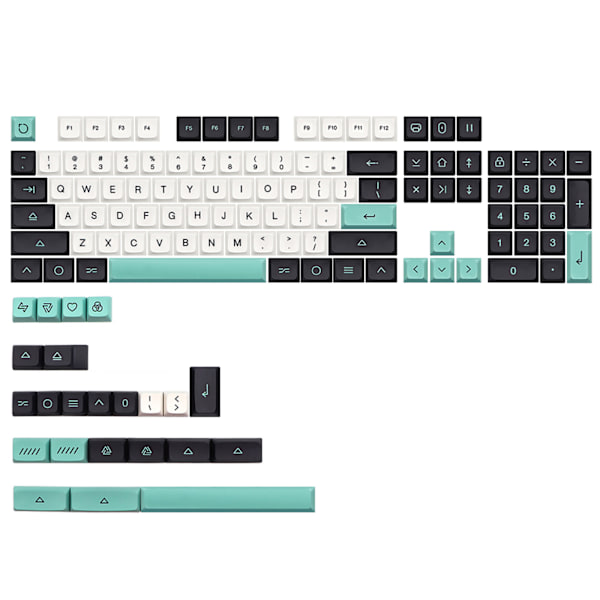 127 Tangenter Minimalistiska Keycaps XDA Profil Dye-Sub Personliga PBT Keycaps För Mekaniskt Tangentbord DZ60 RK61 64 GK61 Layout