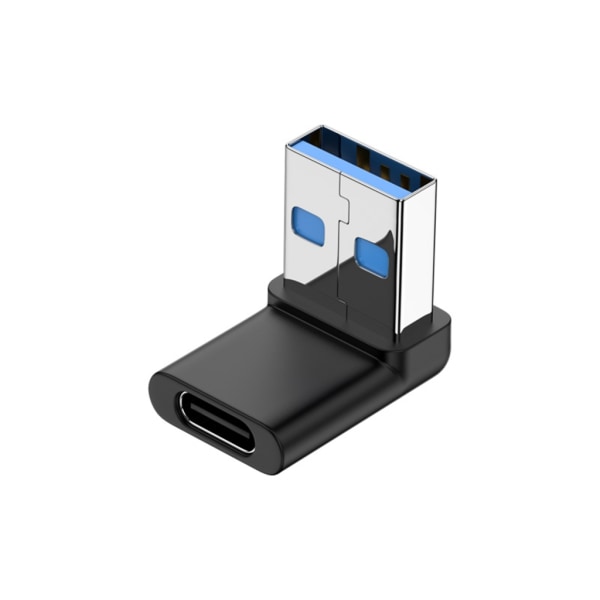 10Gbps 90 grader högervinklad USB 3.0 hane till typ C honadapter Super Speed Data Sync Laddningskonverterare för bärbar dator