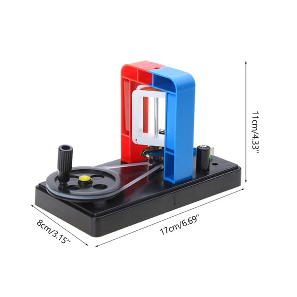 DIY Håndsveivet Elektrisitetsgenerator Modell Laboratoriedemonstrasjon Motor Holdbar