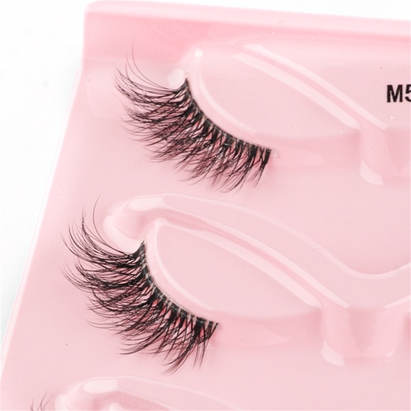 Halvfransar Naturligt utseende Wispy Cat-Eye Ögonfransar 3D lösögonfransar Fluffy-Soft 10 Par Faux Mink Fake Lashes Sets A