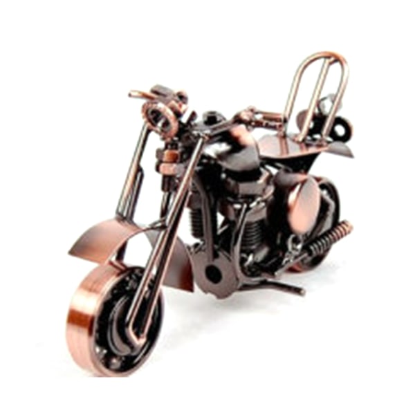 Retro lödning smidesjärn Motorcykel modell prydnad Motorcykel figurin dekor Bronze