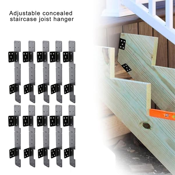 Industrielle metal trappevangerforbindere pakke med 10 til 2X12 brug