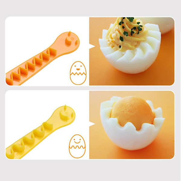 för Creative Egg Cooker Livsmedelsklass PP Äggskärare Form Hushållsköksverktyg Gi