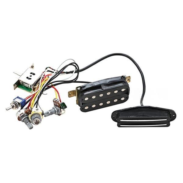 Förmonterad gitarrkabelsats med dubbel Hot Rail Humbucker-pickup set
