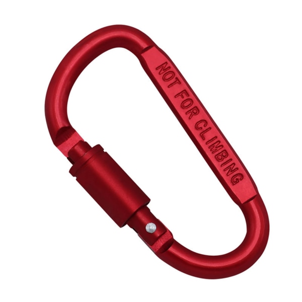 Aluminiumlegering D-Shape Spänne Bergsklättring Karbinhakar Clip Twistlock Karbinhakar Krokar för camping, vandring, fiske Red