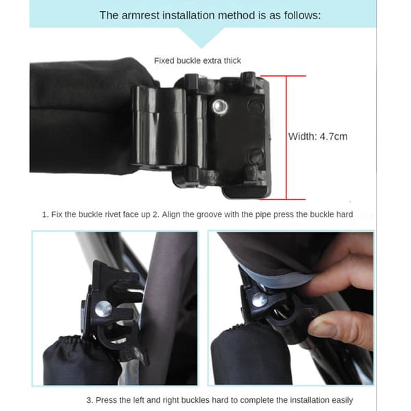 Armlene Bumper Bar Barnevogn Del Front Armlene Avtakbart Barnevogn Armlene