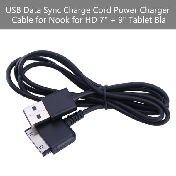 USB-datasykroniseringskabelopladerledning til Noble Nook til 7\" + 9\" tablets USB-kabel