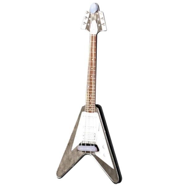 1:12 Dockhus Miniatyr Instrument Gitarr Modell Dekorativa Hantverk Hushåll Flicka Pojkar DIY Hantverk Ornament Tillbehör