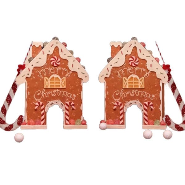 Bærbart Golfspilssæt i Resin til Julefrokoster, Robust Peberkagedesign Gingerbread Golf 4 balls
