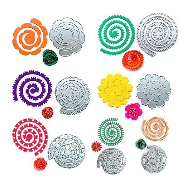 Lockigt blomma Metall Skärning Dies Scrapbooking Stencil Die Cuts Kort Prägling DIY Fotoalbum Form 3619