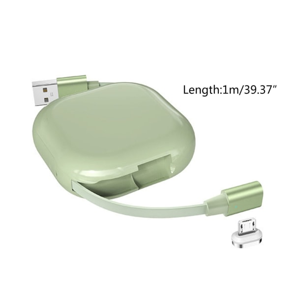 USB till Micro USB indragbar kabel Bekväm laddningssladd med magnetadapter Stöd för dataöverföring för smartphones Orange color