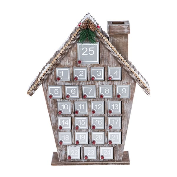 Advent Kalender i Tre Skrivebordsornament for Julepynt