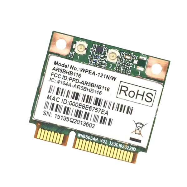 AR9382 AR5BHB116 2,4G/5GHz WiFi trådlöst nätverkskort Mini PCI-E 300Mbps för Win 7/8/8.1/10/Linux-