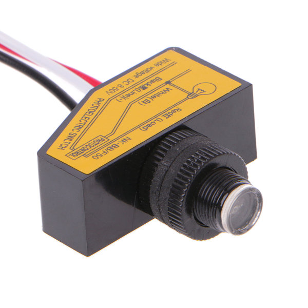 Automatisk ljuskontrollsensor DC12V 24V 36V 48V Dusk to Dawn Photocell Switch