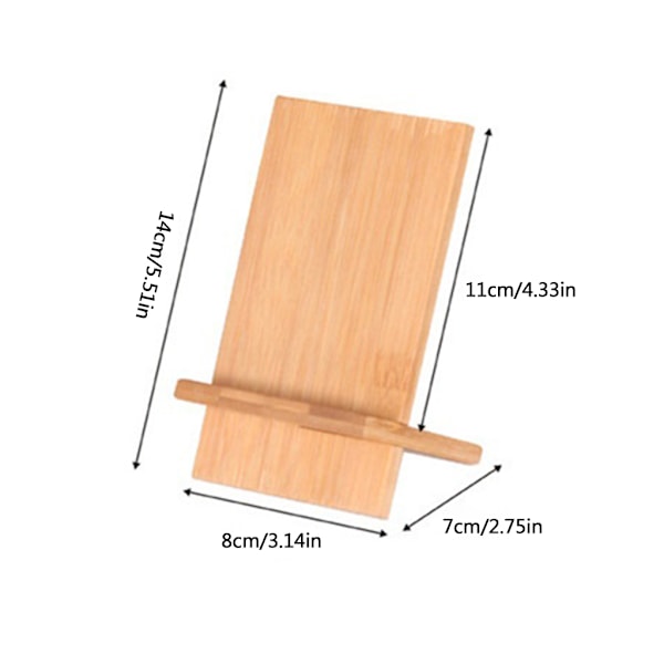 Bambu Universal Mobile Phone Stand Mount Stand Desktop Tablet Stand Smartphone för alla mobiltelefoner med laddningshål