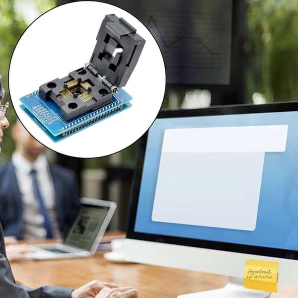 Liten IC-brikke Test Socket TQFP44 til DIP40 Brenneadaptersete Effektiv