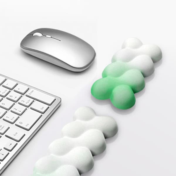 Håndleddsstøtte Minneskum Tastatur Musematte Ergonomisk Skyform Musematte Green white gradient