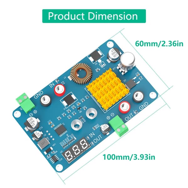 Bucking Modul Nedtrappingsomformere Justerbar Regulert Strømforsyning 3A DCDC