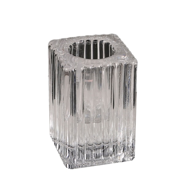 Elegant Glasljusstake Transparent Klar för Bröllop Födelsedagsfester Jul Hemdekorationer