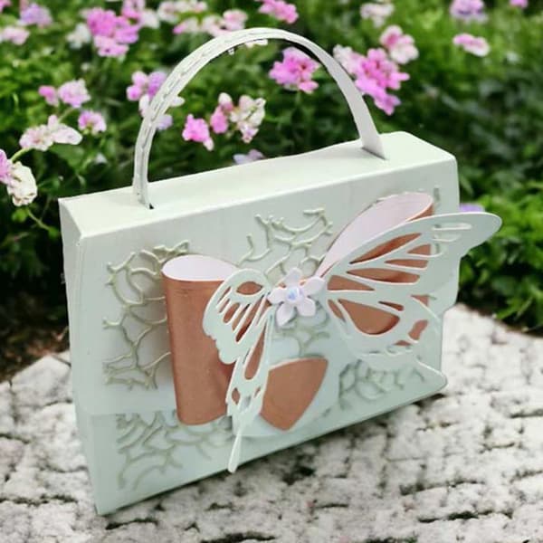 Fjärilslåda Skärmallar Kolstål Stansad för Scrapbooking Förpackning