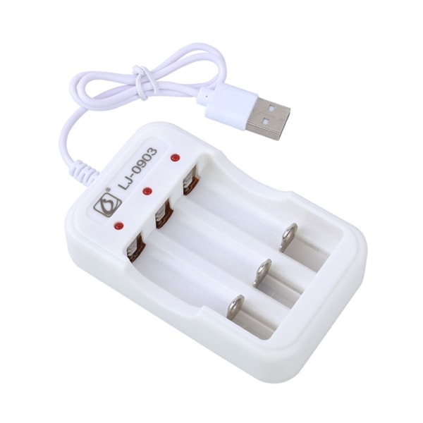 3-facks Intelligent Batteriladdare USB NiCd-NiMH Batteri Smart Laddare med Säkra Skydd Högre Laddningseffektivitet