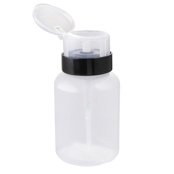 200ml genomskinlig Push Down Tom flaska Press Pump Dispenser Nagellacksbehållare