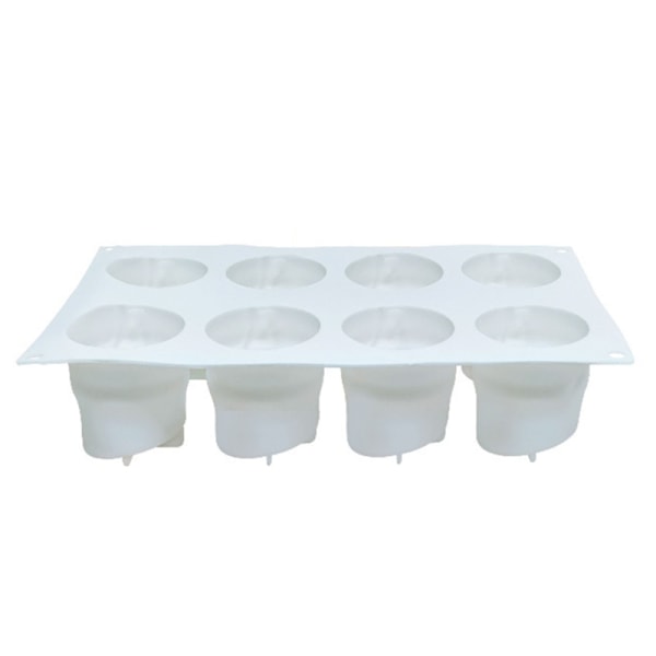 8 Hul Bambus Aromaterapi Lysform Smuk Ornament Gipsforme Holdbar Bambus Samling Duftlysform