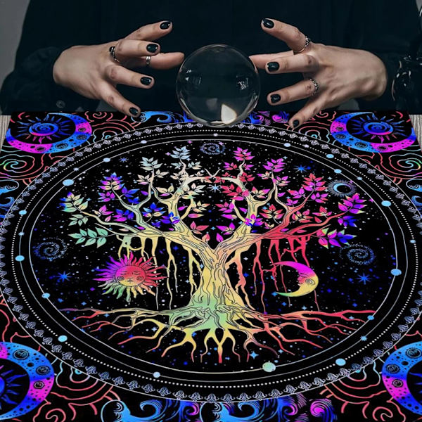 Astrologi Tarots Bord Altarduk Metafysisk brädspelsmatta Pendel spådomar Altare Bordsduk Brädspelskortplatta A 60x60cm
