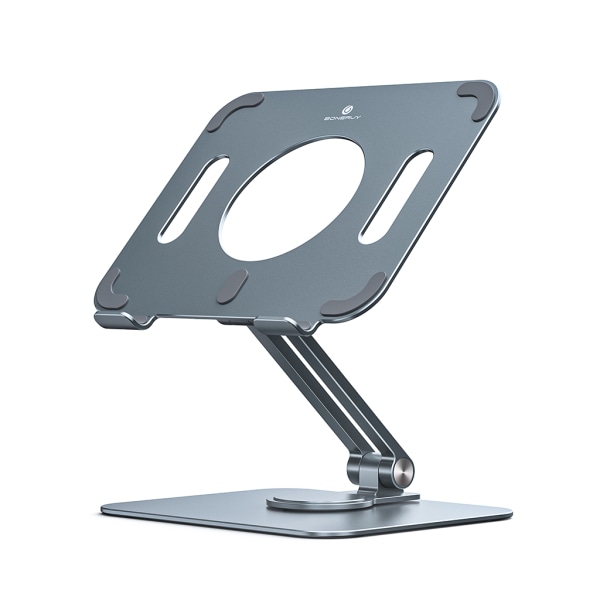 Nytt Tablet PC Stand 360 Rotate Aluminium Vikbart kylfäste för surfplattor Bordshållare Stigställ Färgad Orange