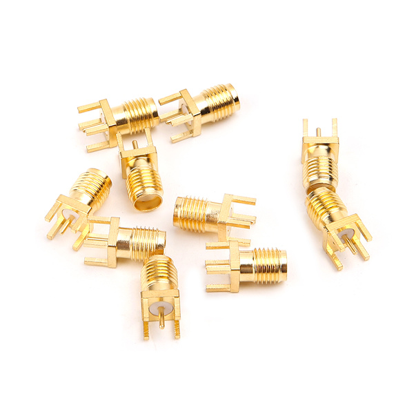 10 st SMA Honkontakt Löd PCB-kortmontering RF-kontakter Rakt Adapter