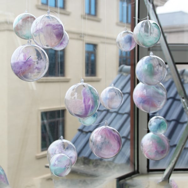 15 st plast ihålig boll jul ihåliga boll dekorationer boll köpcentrum