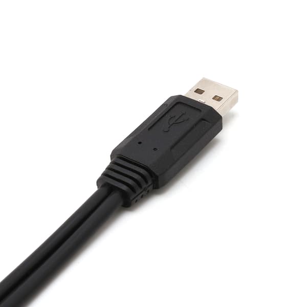 Bærbar 38 cm USB Han Universal Micro USB Dobbelt Han Y Adapter Splitter Kabel